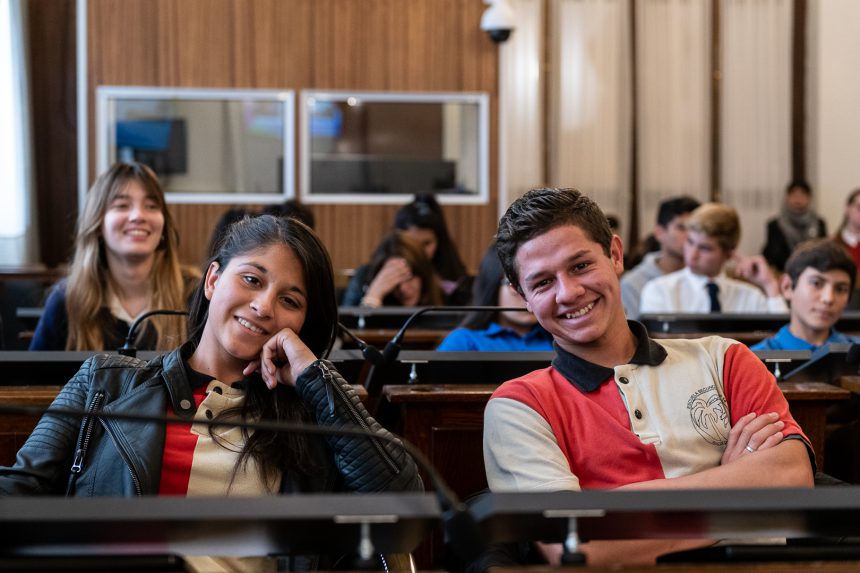 Alumnos del departamento Villaguay presentes en el Senado Juvenil